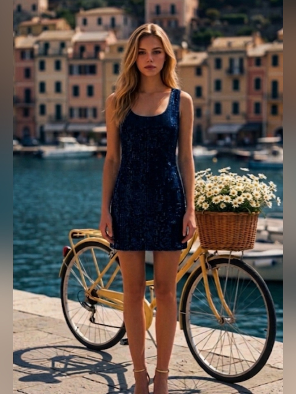 IMPERIAL BLUE SEQUIN DRESS SIZE MEDIUM
